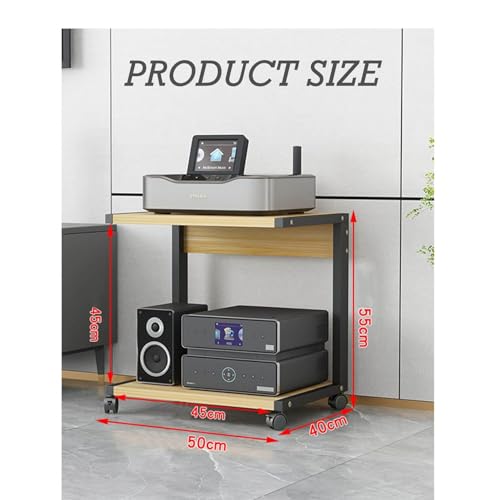 Support de rangement ouvert et meuble multimédia AV à 2 niveaux