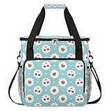 Cute Cartoon Fruit Coffee Maker Carry Bag Compatible with Keurig K-Mini or K-Mini Plus Coffee Travel Bag Portable Waterproof Storage Tote Bag Single Serve Coffee Brewer Carring Case K-Cup Pods