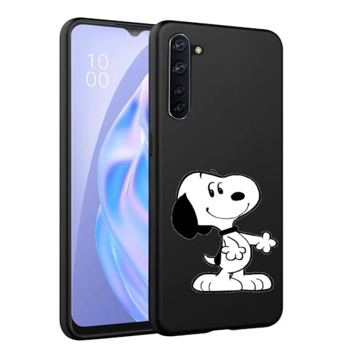 FOR OPPO Reno3 A スマホケース耐衝撃TPU背面アイデア黒かわいい柄スマホケースFOR OPPO Reno3 A 全面保護ケース落下防止( いたずら犬)