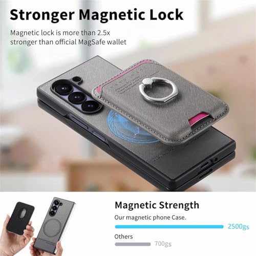 Étui Galaxy Z Fold4 en cuir premium bleu au design magnétique raffiné