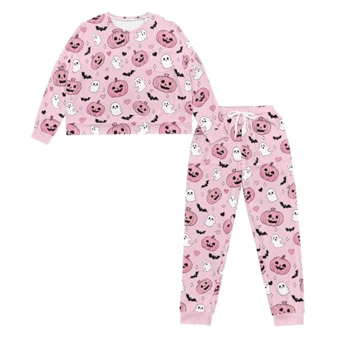 Halloween Pjs Women Drawstring Long Sleeve Pj Sets with Pockets for Pajamas Party2