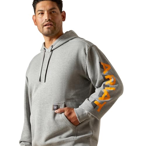 ARIAT Men's Rebar Lightweight Logo Hoodie4