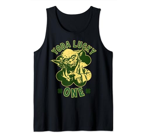 Débardeur Yoda Star Wars de la Saint-Patrick style rétro trèfle pour fan