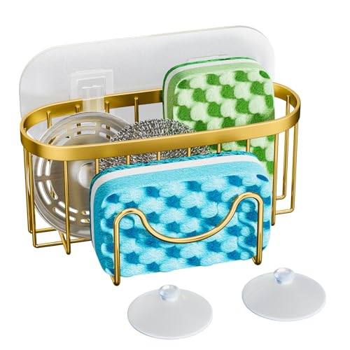 HapiRm Kitchen Sink Caddy Tidy - M-Shaped Sponge Holder for Kitchen Sink