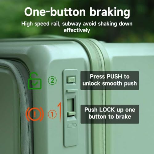 ROAMING Expandable 20 Inch Carry On Luggage with Mute Brake Wheels Airline Approved Hard Shell Suitcases with Front Pocket Top Opening Luggage with TSA Lock for Short Business Travel, Jade cyan4