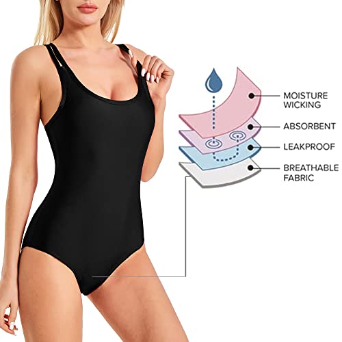 Mordlanka Period Swimwear for Women Teens Thin Strap One Piece Swimsuits4