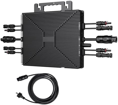 800W Mikrowechselrichter IP67 Wasserdicht – Mit WLAN APP Für Balkonkraftwerk (5m Kabel)