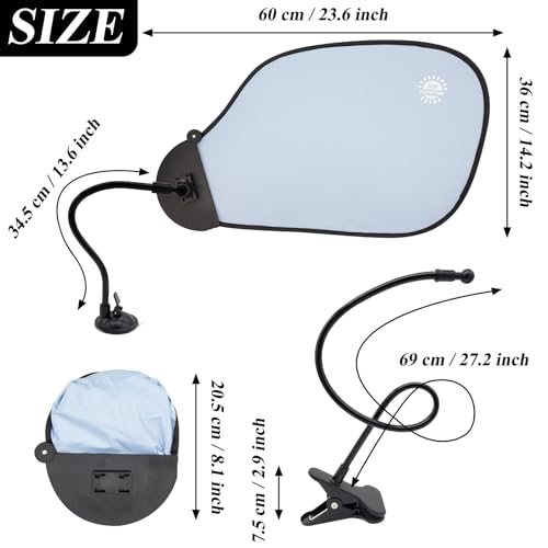 Protector Solar para Laptop con Clip Ajustable, Azul miniatura 2