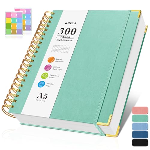 Carnet de notes papier graphique cahier A5 spirale couverture cuir