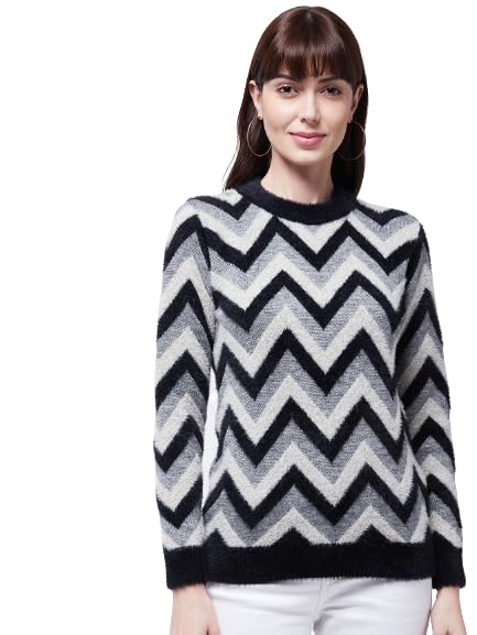 Image of Modeve Women Checkered Sweater for Winters