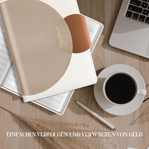 BIROYAL Kassenbuch A5-120 Seiten Haushaltsbuch, Budget Planner & Kassenbücher - Einnahmen Ausgaben Buch - Haushaltsbuch zum Eintragen - Kassenbuch Kleinunternehmer- Ausgaben Tracker Finanzplaner