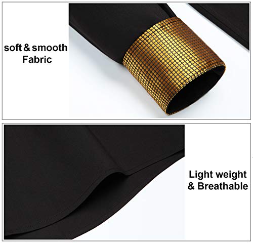 HISDERN-Mens-Business-Dress-Shirts-Long-Sleeve-Casual-Button-Down-Shirt-Formal-Inner-Collar-Contrast-Shirt-for-Men-Wedding - DumpADate.com