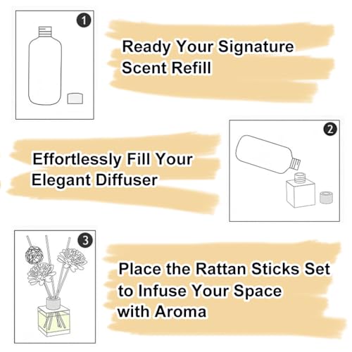 Set de 42 varillas difusoras de aroma en ratán natural miniatura 5