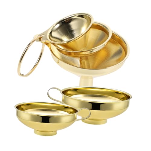 GALPADA Set de Entonnoirs Acier Inoxydable pour Cuisine Transfert de Vin Huile Vinaigre Réutilisable et Résistant Kit Complet pour Usage Domestique