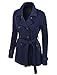 LE3NO Womens Classic Double Breasted Trench Pea Coat Jacket with Pockets