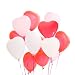 LAttLiv Party Balloons Heart Balloons 12 inch Latex Balloons 50 Packs for Kids Party Supplies Wedding Decoration Baby Shower or Birthday Decoration - Pink/White/Red