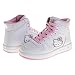 Sanrio Hello Kitty Hightop Sneakers for Girls - Kids Lightweight Breathable Casual Fashion Sneaker Ankle High Shoes - White Pink (Size 12 Little Kid)