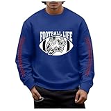 1 Kelandoom Pull À Manches Longues pour Homme, Golf Hommes Pull en Coton Sweat De Travail Col Rond Anthracite Manches Longues, Toucher Doux, Quart De Zip Pull Homme Stylé Sweat Hommes Pulls Homme