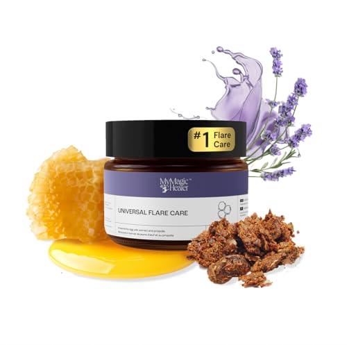 MyMagicHealer Universal Flare Care – Multi-Purpose Solution | Skin Flare-Ups - Hidradenitis Suppurativa, Folliculitis, Boils, Cysts | Anti-Chafing | Irritated Skin Relief w/Propolis & Egg Yolk 1 oz