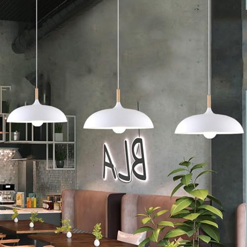 Lámpara colgante para isla de cocina con luces LED y acabados de madera 7