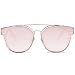 SojoS Classic Square Sunglasses for Women Men Flat Mirrored Lens SJ2038 SJ1008 with Rose Gold Rim/Pink Mirrored Lens