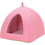 PetStyle ペットベッド ひんやり 夏 洗える 犬 猫 クール マット ドーム型 ねこ いぬ ペットテント 冷感 おしゃれ ピラミッドハウス 夏用 Lサイズ 接触冷感 小型犬 中型犬 暑さ対策 ペットハウス (春夏/ピンク)