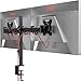 Price comparison product image Duronic Dual Monitor Stand DM252 BK PC Desk Monitor Arm Height Adjustable Twin Riser Mount for 13-27 Office Computer Screens 8kg VESA 75 100 Compatible for Dell Phillips HP Samsung