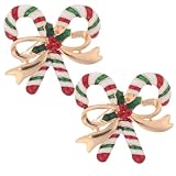 TENDYCOCO Weihnachtsbroschen Damen, 2 StüCk Cartoon Anstecknadeln FüR Kleidung, Weihnachtsbaum Kragen Corsage, Niedliches Design FüR Xmas Party Dekoration