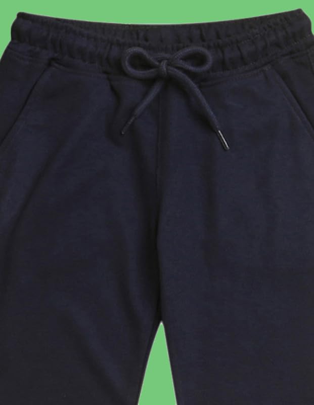 Image of Nusyl Solid Cotton Track Pants for Boys | Premium Soft Flow Joggers | Comfortable Relaxed Fit with Ribbed Cuffs | 2-16 Years | Multiple Colors