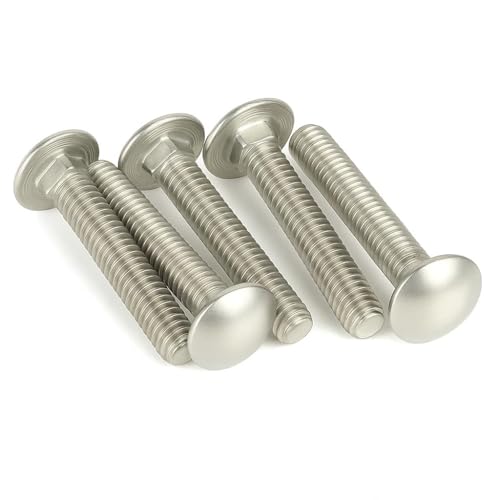 Image of IMSCREWS 1 /2-13 x 1 Carriage Bolts, 304 18-8 Stainless Steel, Round Head & Square Neck, Full Thread Heavy Duty Structural Bolts for Metal & Wood, 2 Pack