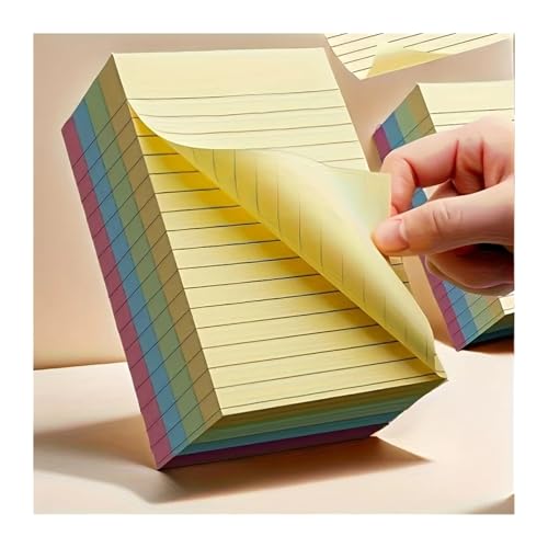 Bloc-notes autocollant fluo 200 pages à forte adhérence