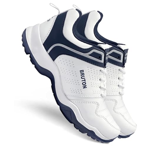 Image of BRUTON Men's Sports Running Shoes | Lightweight Lace-Up Walking Shoes | Cushioned EVA Sole Sneakers for Gym, Running, Jogging, Training