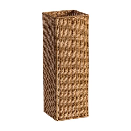 MCMUZKZS Portaombrelli in Rattan Artificiale, Portaombrelli Decorativo, Robusto Scaffale a Cubo per Ingresso E Corridoio, Regali, 58 Cmx20 Cmx20 Cm
