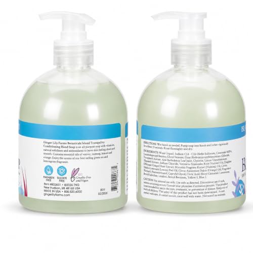 Image of Ginger Lily Farms Botanicals Hand Soap, 16.9oz /6pk, Island Tranquility