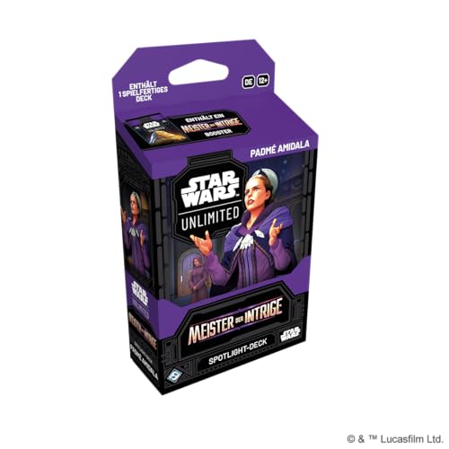 Asmodee - FFG - Star Wars: Unlimited Trading Card Game - Master of Intrige - Spotlight Deck Padmé Amidala, carte esclusive, TCG per bambini e adulti, età 12+, 2+ giocatori, 20 minuti, tedesco