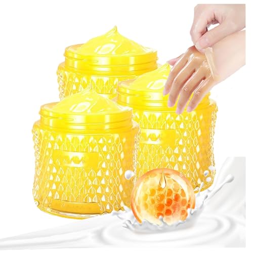 Maschera per le mani al ringiovanente, maschera per le mani a strappo, maschera per le mani al, maschera per le mani al idratante naturale, cera per le mani secca. (3pcs)