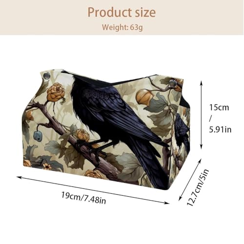 Boîtes à mouchoirs CrowTissues pack de 2 pour la maison et le bureau - 5