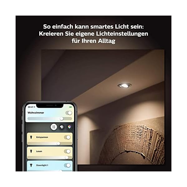 Philips Hue White Ambiance GU10 LED Spots 2-er Pack (350 lm), dimmbare LED Lampen für das Hue Lichtsystem mit allen Weißtönen, smarte Lichtsteuerung über Sprache und App – Bild 3