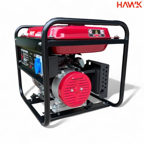Image of HAWK 1000W Portable Petrol Generator with Recoil Start, AVR Technology, Copper Coil, Portable Design, Fuel Efficient, Ideal for Home Backup, Small Shops & Outdoor Power Needs