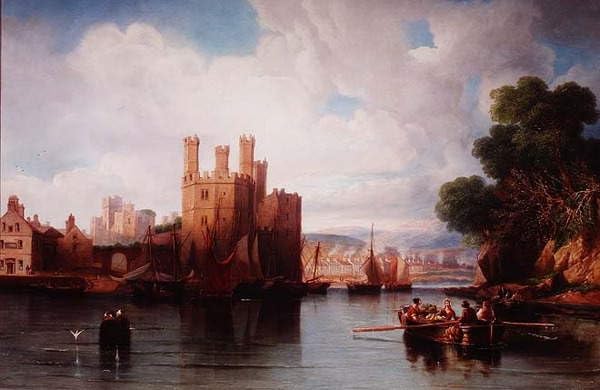 Tableau Château de Caernarvon vintage Johncarmichael pour une ambiance évasion