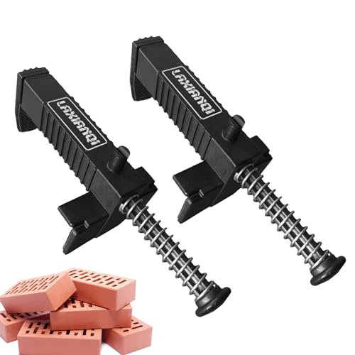 Qumiuu Utensili per la punta di mattoni | Brick Liner Runner - Strumenti per la posa di mattoni, strumento di misurazione per livellare mattoni, ganci da parete, staffe di montaggio per mattoni