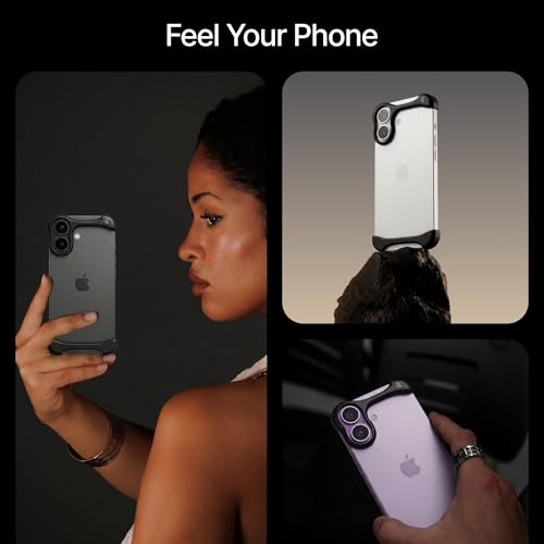 Arc Pulse Compatible with iPhone 17 Phone Case (2025), Minimalist Protective Shock Absorption Aerospace Grade Aluminum Shells + Elastomer Inlays Easy Fit 6.3 inch Matte Black by Arc Pulse - Image 7