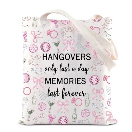 KUIYAI Hangover Recovery Tote Bag Alcohol Drinking Lover Canvas Bag Bachelorette Party Wedding Birthday Hangover Bar Gift