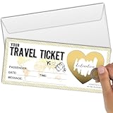 Eronm Boleto de viaje sorpresa para rascar, 1 juego para hacer tu propia tarjeta de embarque, tarjeta de revelación sorpresa para vacaciones, Navidad, boda, cumpleaños, aniversario, fiesta