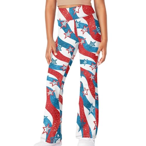 Image of Girls Flare Leggings 5-14T Cute Bell Bottoms for Girl Yoga Pants for Gym