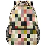 fifbird Mochila unisex grande con compartimento para laptop, para adultos, para el trabajo, viajes y escuela, mochila escolar, Color a cuadros, Talla única