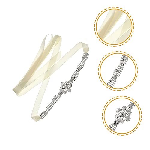VANZACK Elegant Rhinestone Wedding Belt Chic Bridal Ribbon Sash for Dresses Self Tie Design for Weddings Parties and Special Occasions Stunning Accessory 7