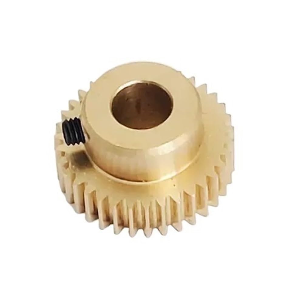 GTPBAO 1 stücke Kupfer 0,5 Modul 78 Zähne Stirnradgetriebe 0,5 M 78 T Messing Zylinderrad 40mm Durchmesser Gerade Zähne Ritzel 20mm Schritt Wellenteile(6MM BORE)