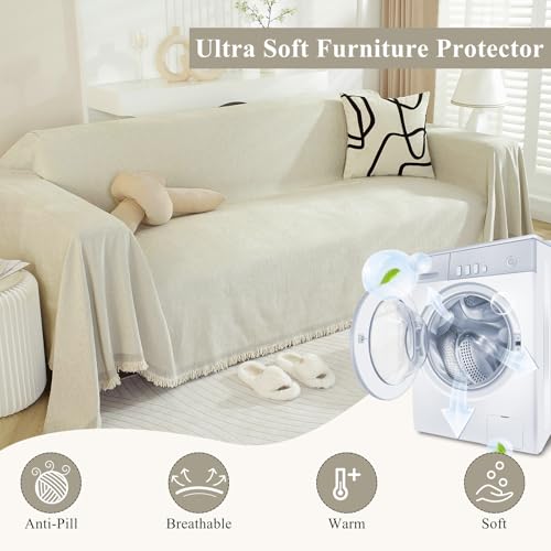 Vclifebeigesofacoverbreathablethickchenillecouchcoverwithtasselpetfriendlyantislipsofacouchcoverfor2cushioncouchsofaforcatdoglshapesofacoverloveseatcover71x118 Urban Country Home Decor Vclife beige sofa cover breathable thick chenille couch cover with tassel pet friendly anti slip sofa couch cover for 2 cushion couch sofa for cat dog l shape sofa cover loveseat cover 71 x118 urban country home decor