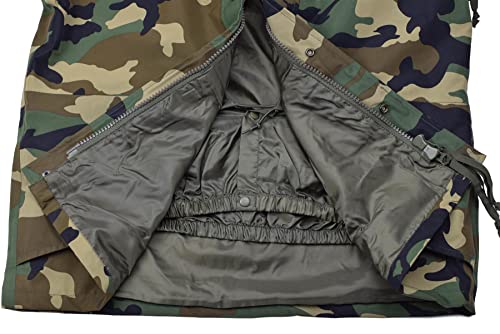 Image of US Army Woodland Jacket Miltec Waterproof Parka Camo Men's military wet weather windproof uniform
